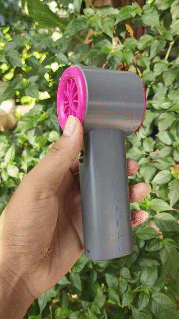 Quạt cầm tay mini Xám. Mua bán Quạt tại Huyện Mỏ Cày Bắc Bến Tre được đăng bởi Linh Pin LP Battery hình 1