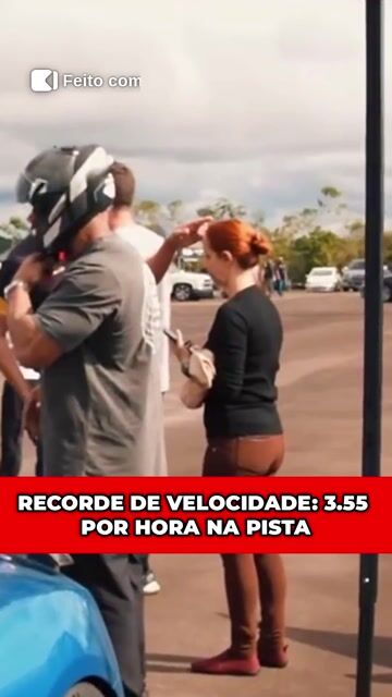 RECORDE DE VELOCIDADE: 3.55 POR HORA NA PISTA