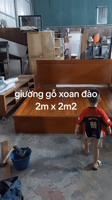 Giường ngủ Gỗ xoan đào 2m x 2m2. Mua bán Giường, chăn ga gối nệm tại Quận Hà Đông Hà Nội được đăng bởi Vũ văn khương hình 1