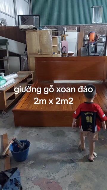 Giường ngủ Gỗ xoan đào 2m x 2m2. Mua bán Giường, chăn ga gối nệm tại Quận Hà Đông Hà Nội được đăng bởi Vũ văn khương hình 1