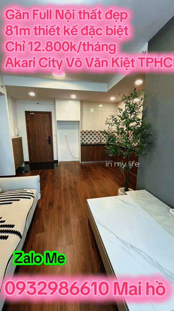 Cho thuê Căn hộ Chung cư Akari City Quận Bình Tân Tp Hồ Chí Minh diện tích 81 m² giá 12,8 triệu/tháng