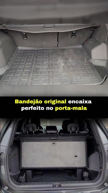 Bandejão original encaixa perfeito no porta-mala