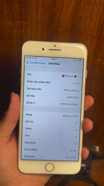 Apple iPhone 8 Plus 64GB Trắng. Mua bán Điện thoại tại Huyện Gia Lâm Hà Nội được đăng bởi Tran Anh hình 1