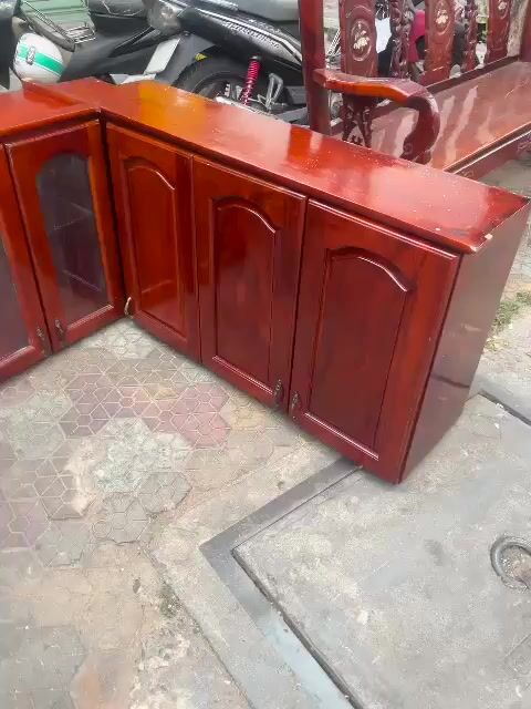 Tủ bếp treo tường gỗ căm xe. Mua bán Tủ, kệ gia đình tại Quận Gò Vấp Tp Hồ Chí Minh được đăng bởi Đại Nam  hình 1