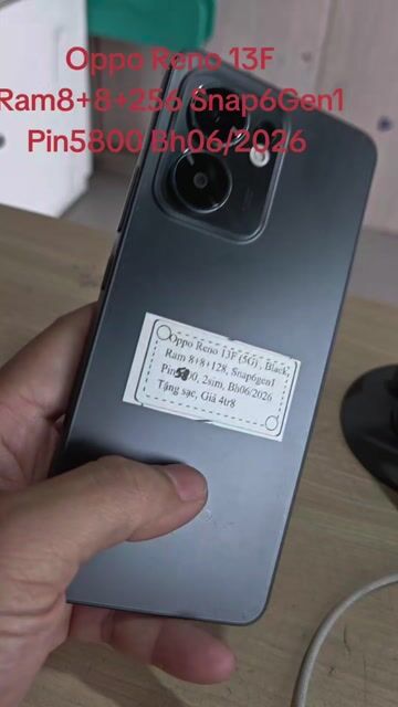 Reno 13F 5G R8+8+256 Snao6Gen1 Pin5800 Bh06/2026. Mua bán Điện thoại tại Huyện Trảng Bàng Tây Ninh được đăng bởi Sun Mobile Shop Điện Thoại Trảng Bàng Tây Ninh 01 hình 1