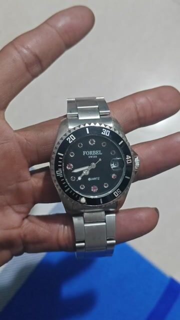 Đồng hồ Forbel unisex size 34-35 Bạc Đen. Mua bán Đồng hồ tại Huyện Kiên Lương Kiên Giang được đăng bởi Đồng Hồ 2Hand  hình 1
