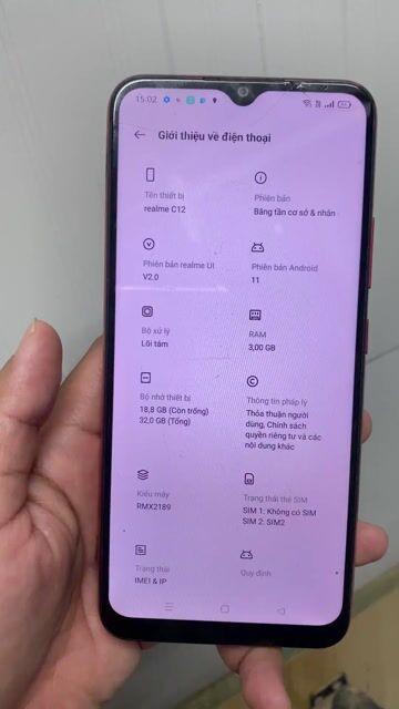 Realme C12 32GB màn nứt kính chữa cháy ngon. Mua bán Điện thoại tại Quận 12 Tp Hồ Chí Minh được đăng bởi Tính hình 1