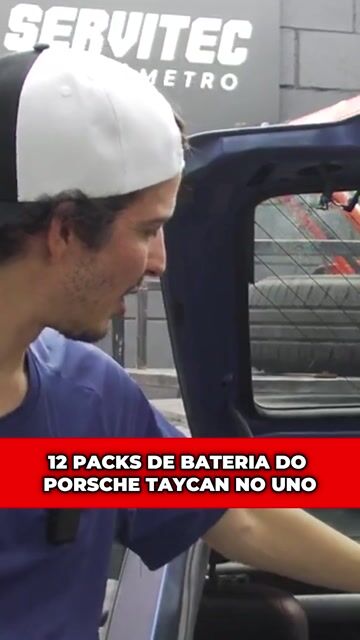 12 PACKS DE BATERIA DO PORSCHE TAYCAN NO UNO