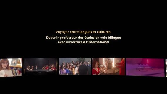 Voyager entre les langues et les cultures: devenir professeurs des écoles en voie bilingue avec ouverture sur l'international