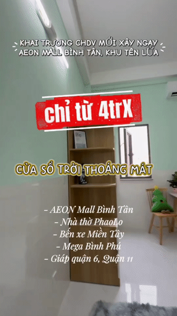 Cho thuê Căn hộ Chung cư Quận 6 Tp Hồ Chí Minh diện tích 20 m² giá 4,2 triệu/tháng