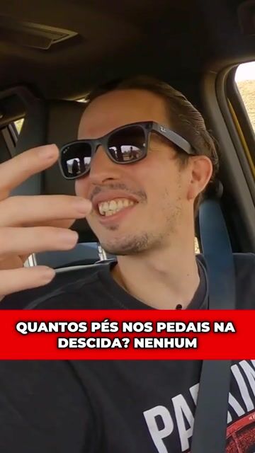 Quantos pés nos pedais na descida? Nenhum