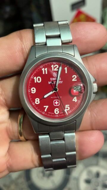 Đồng hồ Swiss Military Automatic 34mm Đỏ. Mua bán Đồng hồ tại Huyện Châu Thành Tây Ninh được đăng bởi Lưu Hoài Thịnh hình 1