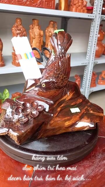 Tượng gỗ lũa chim trĩ ngắm hoa mai decor. Mua bán Đồ sưu tầm, đồ cổ tại Quận 12 Tp Hồ Chí Minh được đăng bởi Đồ Gỗ Quí Hằng hình 1