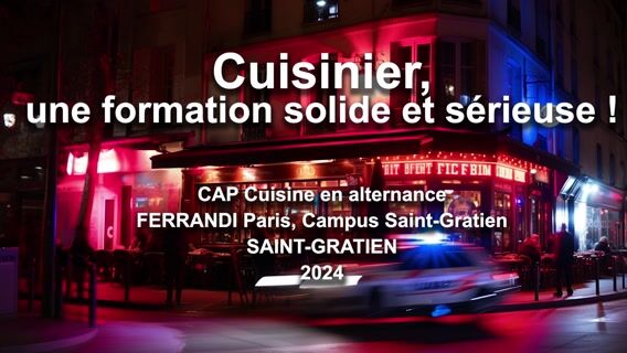 Cuisinier, une formation solide et sérieuse !