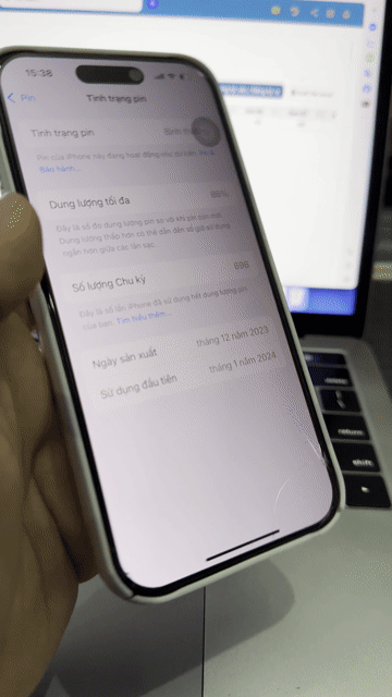 iPhone 15 Pro 128GB Đen. Nguyên Zin. Pin 86%. Mua bán Điện thoại tại Huyện Duy Xuyên Quảng Nam được đăng bởi Lê Văn Tuấn hình 1