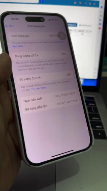 iPhone 15 Pro 128GB Đen. Nguyên Zin. Pin 86%. Mua bán Điện thoại tại Huyện Duy Xuyên Quảng Nam được đăng bởi Lê Văn Tuấn hình 1