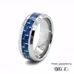 8mm Tungsten and Blue Carbon Fibre Inlay Ring 360 video