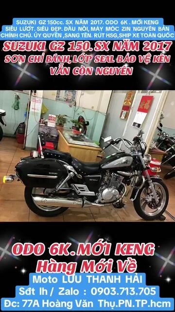 SUZUKI GZ 150.SX 2017. ODO 6K .SIÊU LƯỚT, HOÀN HẢO. Mua bán Xe máy tại Quận Phú Nhuận Tp Hồ Chí Minh được đăng bởi MOTO LUU THANH HAI  77A hình 1