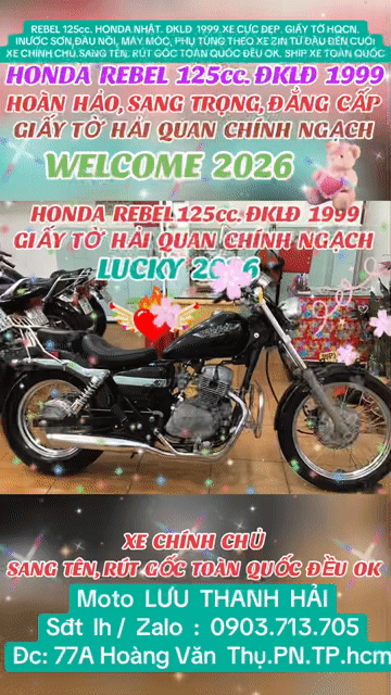 HONDA REBEL 125 .ĐK 1999,CỰC ĐẸP. MÁY MÓC ZIN.. Mua bán Xe máy tại Quận Phú Nhuận Tp Hồ Chí Minh được đăng bởi MOTO LUU THANH HAI  77A hình 1
