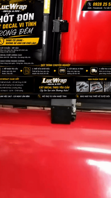 Dịch vụ cắt decal vi tính ban đêm sắc nét. Dịch vụ tại Quận 10 Tp Hồ Chí Minh được đăng bởi Luc Wrap hình 1