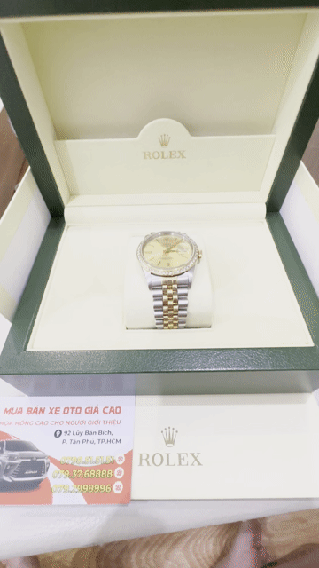 Rolex Datejust 36mm 16233 Vàng Champagne Full Hộp. Mua bán Đồng hồ tại Quận Tân Phú Tp Hồ Chí Minh được đăng bởi Công Ty Đại Hoàng Minh hình 1