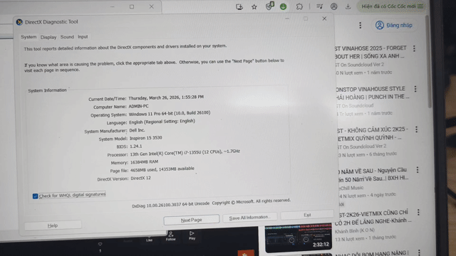 Dell Inspiron 15 i7-1355U 15.6 inch 16GB/1TB. Mua bán Laptop tại Quận Đống Đa Hà Nội được đăng bởi CỬA HÀNG T STORE ĐIỆN THOẠI LAPTOP HÀ NỘI hình 1