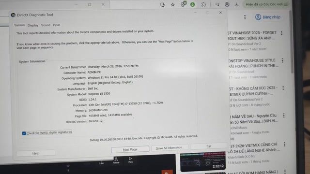 Dell Inspiron 15 i7-1355U 15.6 inch 16GB/1TB. Mua bán Laptop tại Quận Đống Đa Hà Nội được đăng bởi CỬA HÀNG T STORE ĐIỆN THOẠI LAPTOP HÀ NỘI hình 1
