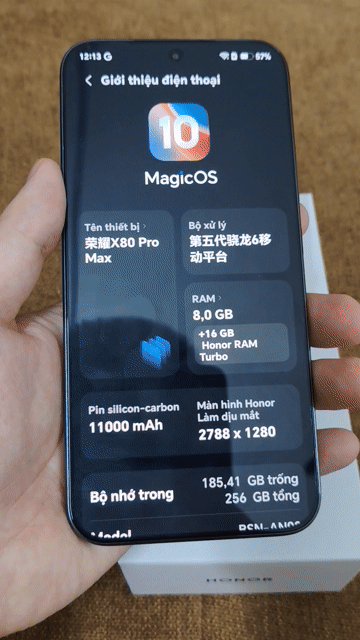 Honor X80 Pro Max 256GB Đen. Mua bán Điện thoại tại Quận Hải Châu Đà Nẵng được đăng bởi Nam Pixel hình 1