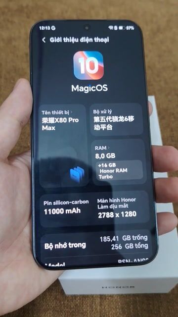 Honor X80 Pro Max 256GB Đen. Mua bán Điện thoại tại Quận Hải Châu Đà Nẵng được đăng bởi Nam Pixel hình 1