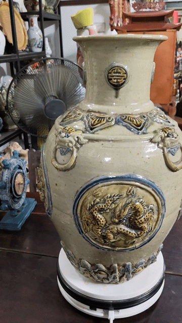 Bình gốm Cổ điển Nâu đất Hổ phù 48cm. Mua bán Đồ sưu tầm, đồ cổ tại Quận Hà Đông Hà Nội được đăng bởi Nguyễn Hoàng Trung  hình 1