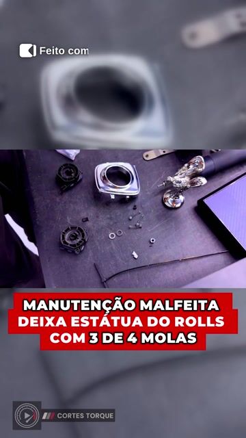 Manutenção malfeita deixa estátua do Rolls com 3 de 4 molas