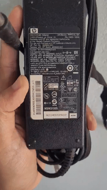 Sạc Laptop HP-90w zin theo máy, chân kim to - đen. Mua bán Phụ kiện (Màn hình, Chuột...) tại Quận Gò Vấp Tp Hồ Chí Minh được đăng bởi Nguyễn Tài hình 1