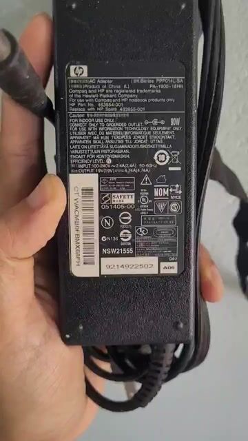 Sạc Laptop HP-90w zin theo máy, chân kim to - đen. Mua bán Phụ kiện (Màn hình, Chuột...) tại Quận Gò Vấp Tp Hồ Chí Minh được đăng bởi Nguyễn Tài hình 1