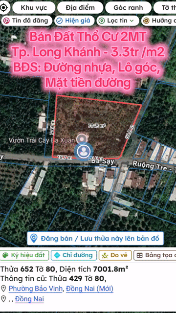 Mua bán Đất Thành phố Long Khánh Đồng Nai diện tích 7000 m² giá 23,5 tỷ