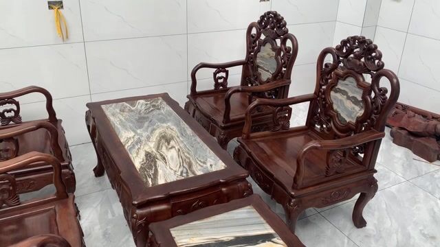 Bộ bàn ghế gỗ nâu 20 năm. Mua bán Bàn ghế tại Huyện Hải Hậu Nam Định được đăng bởi Kim Thành hình 1