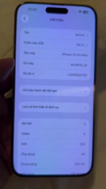 Bán or gl iPhone 15 Pro Max Titan 256GB. Mua bán Điện thoại tại Quận Long Biên Hà Nội được đăng bởi Minh hình 1