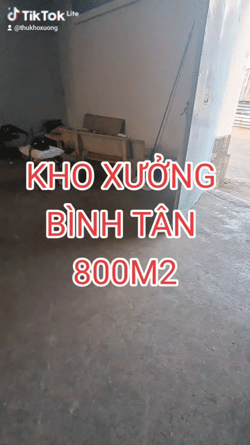 Cho thuê Văn phòng, Mặt bằng kinh doanh Quận Bình Tân Tp Hồ Chí Minh diện tích 800 m² giá 70 triệu/tháng