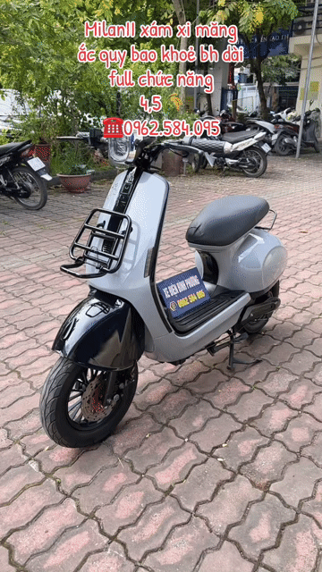 Xe điện Milan II Xám Nhập khẩu. Mua bán Xe máy tại Quận Cầu Giấy Hà Nội được đăng bởi Xe điện Bình Phương hình 1