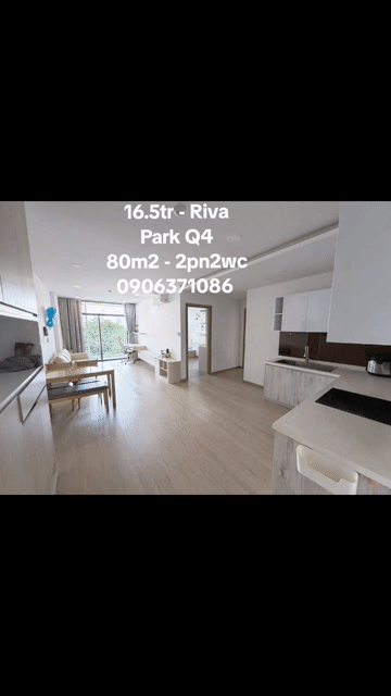 Cho thuê Căn hộ Chung cư Riva Park Quận 4 Tp Hồ Chí Minh diện tích 80 m² giá 16 triệu/tháng