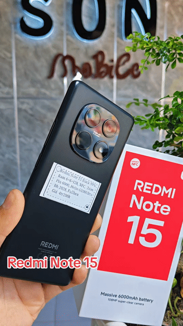 Redmi Note 15 R6/128G Bh2028 Pin6000 NFC G100Ultra. Mua bán Điện thoại tại Huyện Trảng Bàng Tây Ninh được đăng bởi Sun Mobile Shop Điện Thoại Trảng Bàng Tây Ninh 01 hình 1