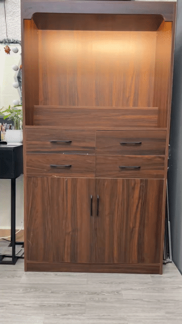 Tủ gỗ Nâu 185cm nhiều ngăn. Mua bán Tủ, kệ gia đình tại Quận 10 Tp Hồ Chí Minh được đăng bởi My Trần hình 1