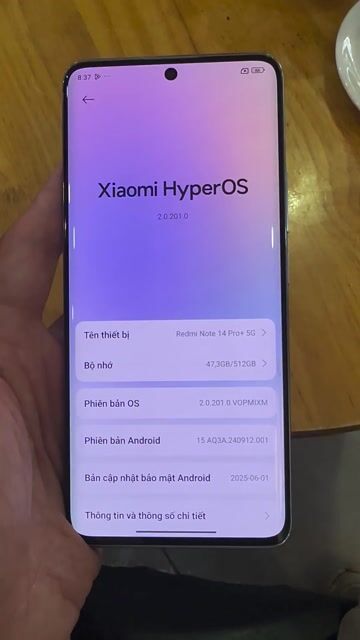 Xiaomi Redmi Note 14 Pro+ 5G Xanh 12GB/512GB. Mua bán Điện thoại tại Quận Tân Bình Tp Hồ Chí Minh được đăng bởi Quang Minh hình 1