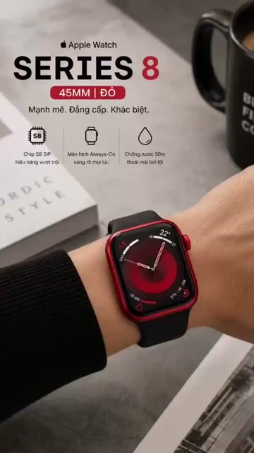 Apple Watch Series 8 45mm Đỏ. Mua bán Thiết bị đeo thông minh tại Quận 5 Tp Hồ Chí Minh được đăng bởi A C V N hình 1