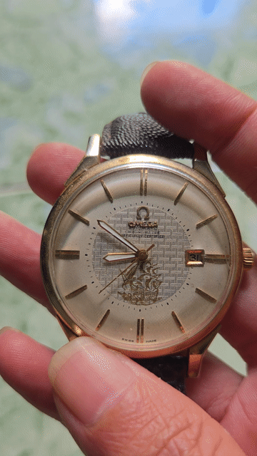 Đồng hồ Omega Nam dây da nâu. Mua bán Đồng hồ tại Thành phố Long Khánh Đồng Nai được đăng bởi Niềm Tin hình 1