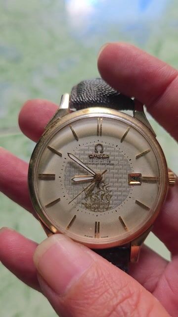 Đồng hồ Omega Nam dây da nâu. Mua bán Đồng hồ tại Thành phố Long Khánh Đồng Nai được đăng bởi Niềm Tin hình 1