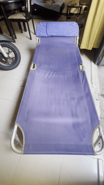 Giường xếp 70 x 190 cm Xanh tím gấp gọn. Mua bán Giường, chăn ga gối nệm tại Quận Phú Nhuận Tp Hồ Chí Minh được đăng bởi LÊ GIANG THY hình 1
