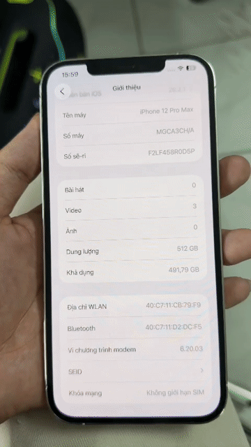 Apple iPhone 12 Pro Max 512GB Trắng. Mua bán Điện thoại tại Quận Thanh Xuân Hà Nội được đăng bởi Duy Vũ IPhone hình 1