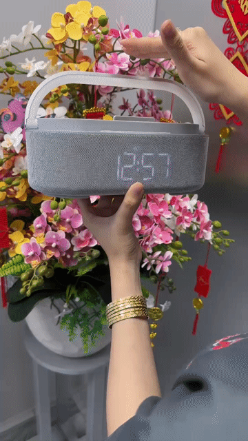Loa Bluetooth Olike Xám Đèn LED. Mua bán Tivi, Âm thanh tại Huyện Cái Nước Cà Mau được đăng bởi THIÊN PHÚ MOBLE hình 1