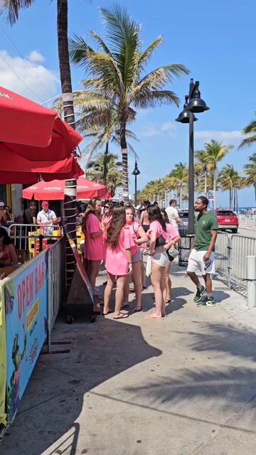 Normal street/bar scenes, clothed people