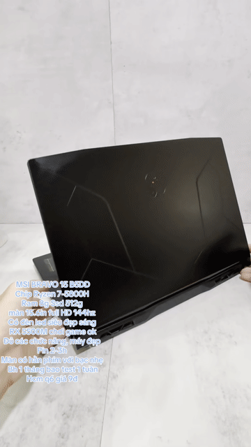 MSI BRAVO 15 B5DD Ryzen 7-5800H 8GB/512G. Mua bán Laptop tại Quận 6 Tp Hồ Chí Minh được đăng bởi Máy Tính Bảo Ngọc hình 1